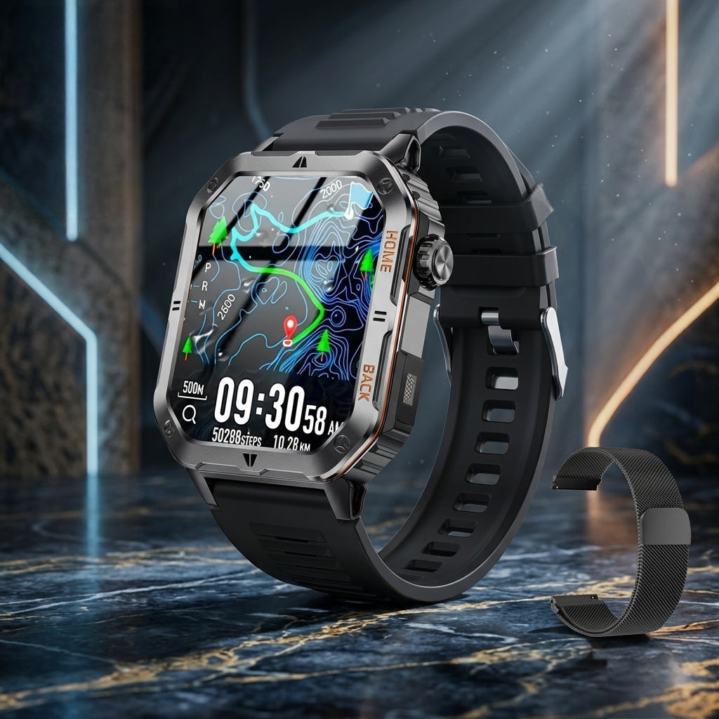 Men Smart Watch Bluetooth Call Health Monitor Waterproof Sports Watch