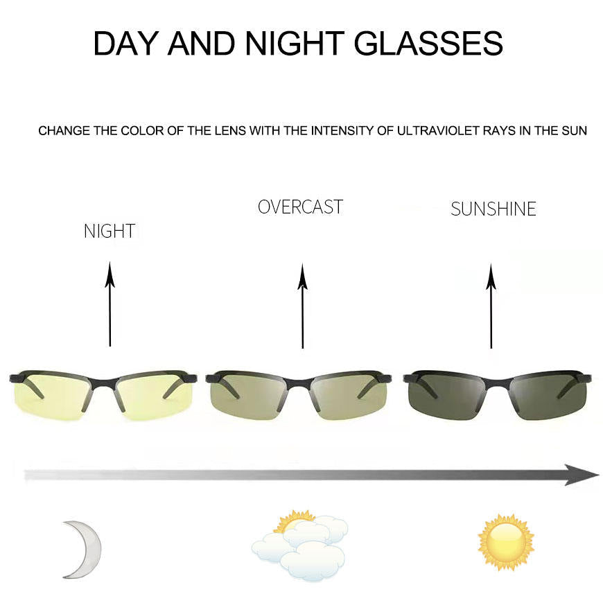 Polarized Night Vision Driving Sun Glasses,  Day and Night Vision Driver's Eyewear Photochromic Sun glasses.